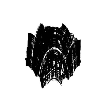 beyaz arka planda yalıtılmış siyah fırça darbesi