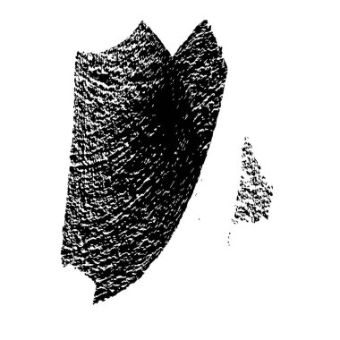 beyaz arka planda yalıtılmış siyah fırça darbesi