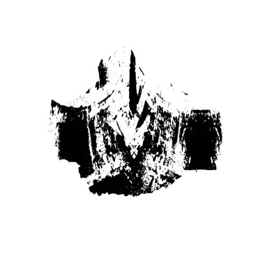 beyaz arka planda yalıtılmış siyah fırça darbesi