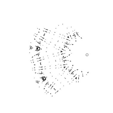 beyaz arka planda yalıtılmış siyah fırça darbesi