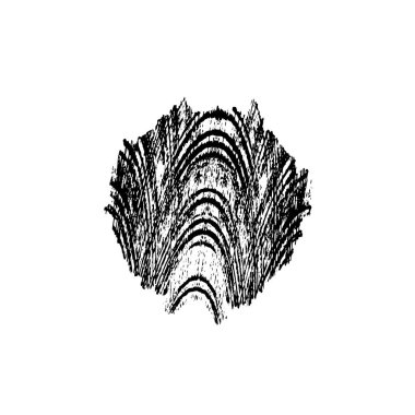 beyaz arka planda yalıtılmış siyah fırça darbesi