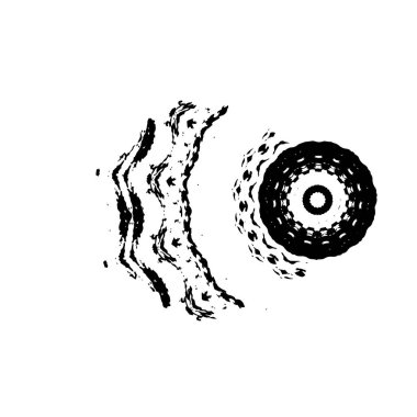 beyaz arka planda yalıtılmış siyah fırça darbesi