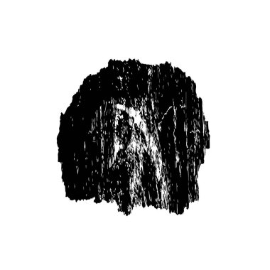 beyaz arka planda yalıtılmış siyah fırça darbesi