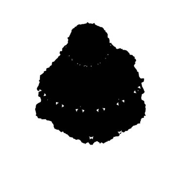 beyaz arka planda yalıtılmış siyah fırça darbesi