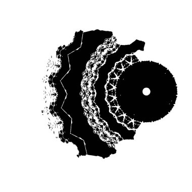 beyaz arka planda yalıtılmış siyah fırça darbesi