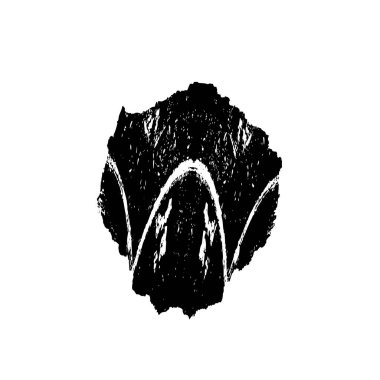 beyaz arka planda yalıtılmış siyah fırça darbesi