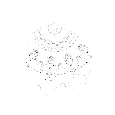 beyaz arka planda yalıtılmış siyah fırça darbesi