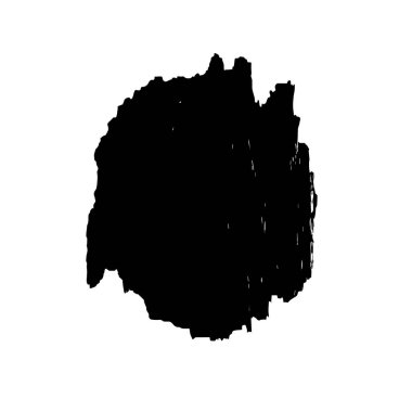 beyaz arka planda yalıtılmış siyah fırça darbesi