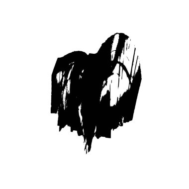 beyaz arka planda yalıtılmış siyah fırça darbesi