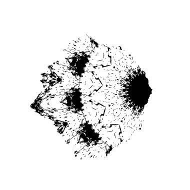 beyaz arka planda yalıtılmış siyah fırça darbesi