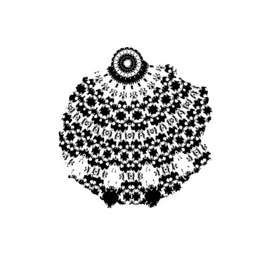 beyaz arka planda yalıtılmış siyah fırça darbesi