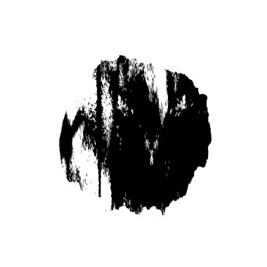 beyaz arka planda yalıtılmış siyah fırça darbesi