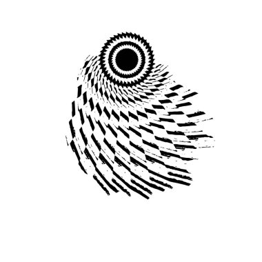 beyaz arka planda yalıtılmış siyah fırça darbesi