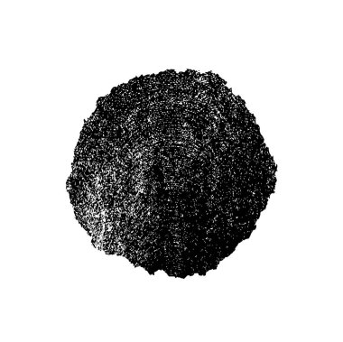 Beyaz arkaplanda soyut grunge siyah nokta izole