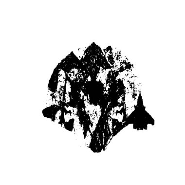 beyaz arka planda yalıtılmış siyah fırça darbesi