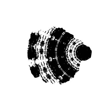 beyaz arka planda yalıtılmış siyah fırça darbesi