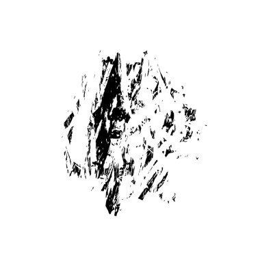 Beyaz arka planda siyah fırça darbesi