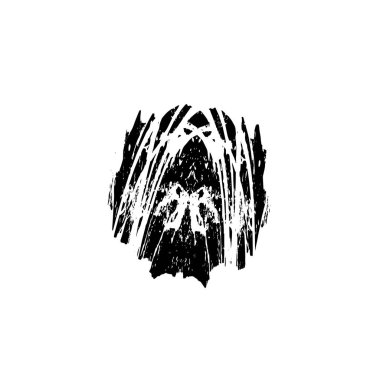 Beyaz arka planda siyah fırça darbesi