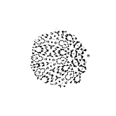 Beyaz arka planda siyah fırça darbesi