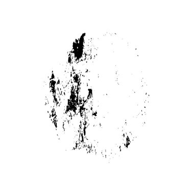 Beyaz arkaplanda soyut grunge siyah nokta izole