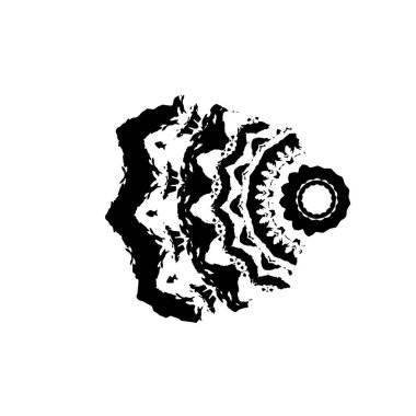 Beyaz arka planda siyah fırça darbesi