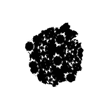 Beyaz arka planda siyah fırça darbesi