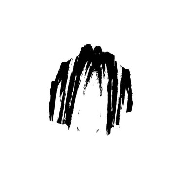 Beyaz arka planda siyah fırça darbesi