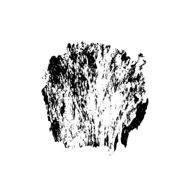 Beyaz arka planda siyah fırça darbesi