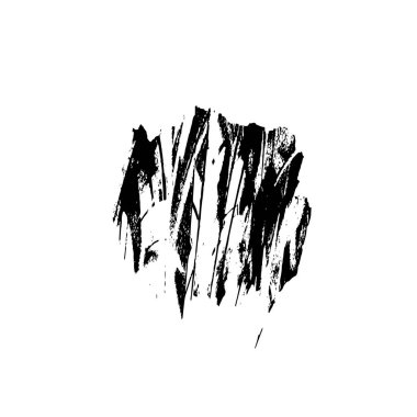 Siyah grunge fırça darbeleri. vektör illüstrasyonu