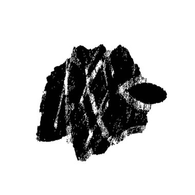 Beyaz arka planda siyah fırça darbesi