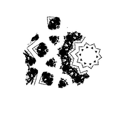 Beyaz arka planda siyah fırça darbesi