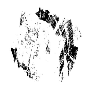 Beyaz arka planda siyah fırça darbesi