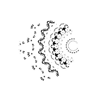 Beyaz arka planda siyah fırça darbesi