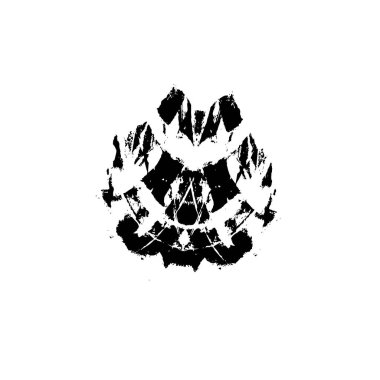 Beyaz arka planda siyah fırça darbesi