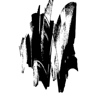 Beyaz arka planda siyah fırça darbesi