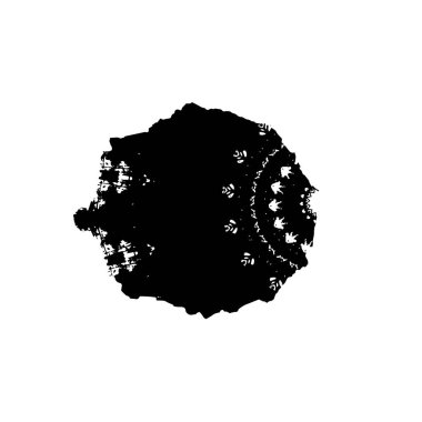 Beyaz arka planda siyah fırça darbesi