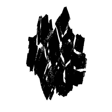 Beyaz arka planda siyah fırça darbesi