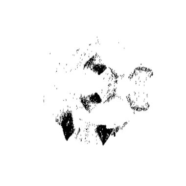 Beyaz arka planda siyah fırça darbesi