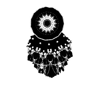 Beyaz arkaplanda soyut siyah fırça darbesi