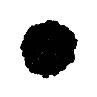 Beyaz arkaplanda soyut siyah fırça darbesi