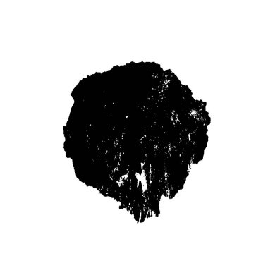 Beyaz arkaplanda soyut grunge siyah nokta izole