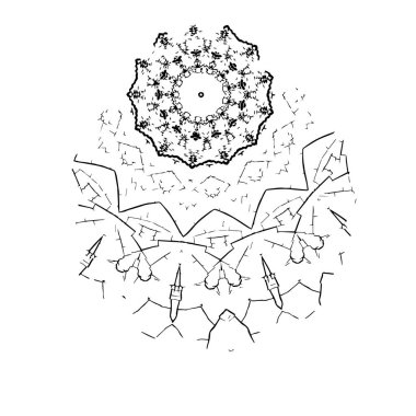 Beyaz arkaplanda soyut siyah fırça darbesi