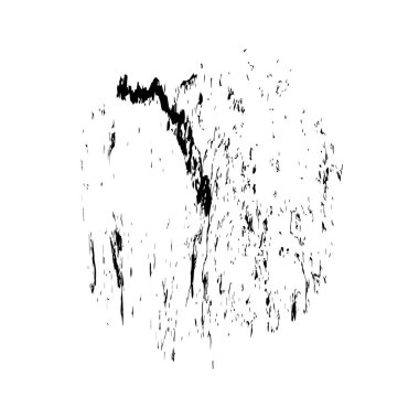 Beyaz arkaplanda soyut grunge siyah nokta izole