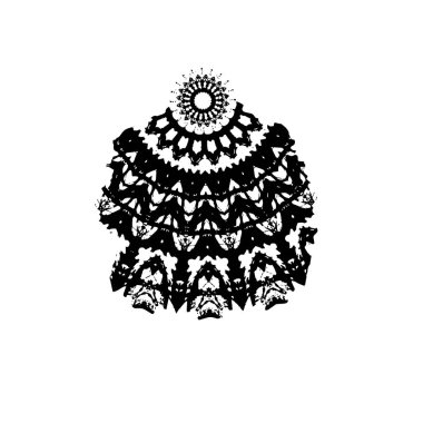 Beyaz arkaplanda soyut siyah fırça darbesi