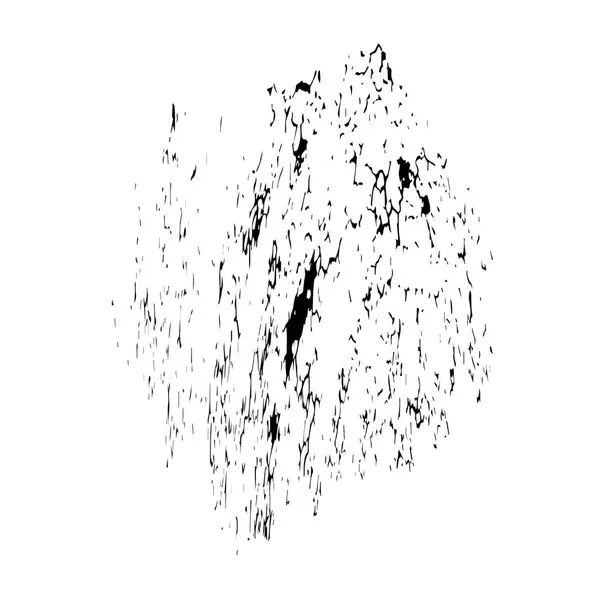 Abstract Grunge Zwarte Vlek Geïsoleerd Witte Achtergrond — Stockvector