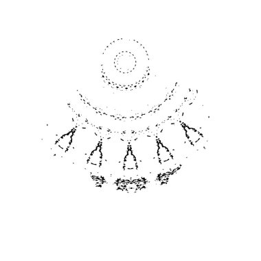 Beyaz arkaplanda soyut siyah fırça darbesi