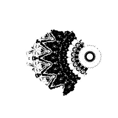 Beyaz arkaplanda soyut siyah fırça darbesi