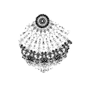 Beyaz arkaplanda soyut siyah fırça darbesi