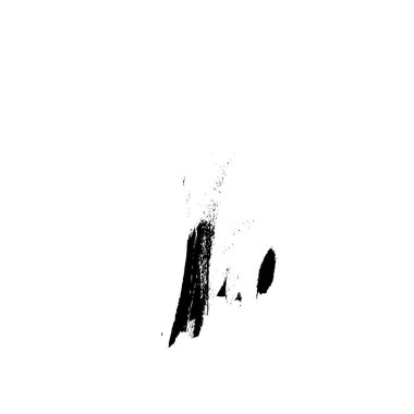 Beyaz arkaplanda soyut siyah fırça darbesi