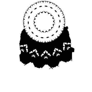 Beyaz arkaplanda soyut siyah fırça darbesi